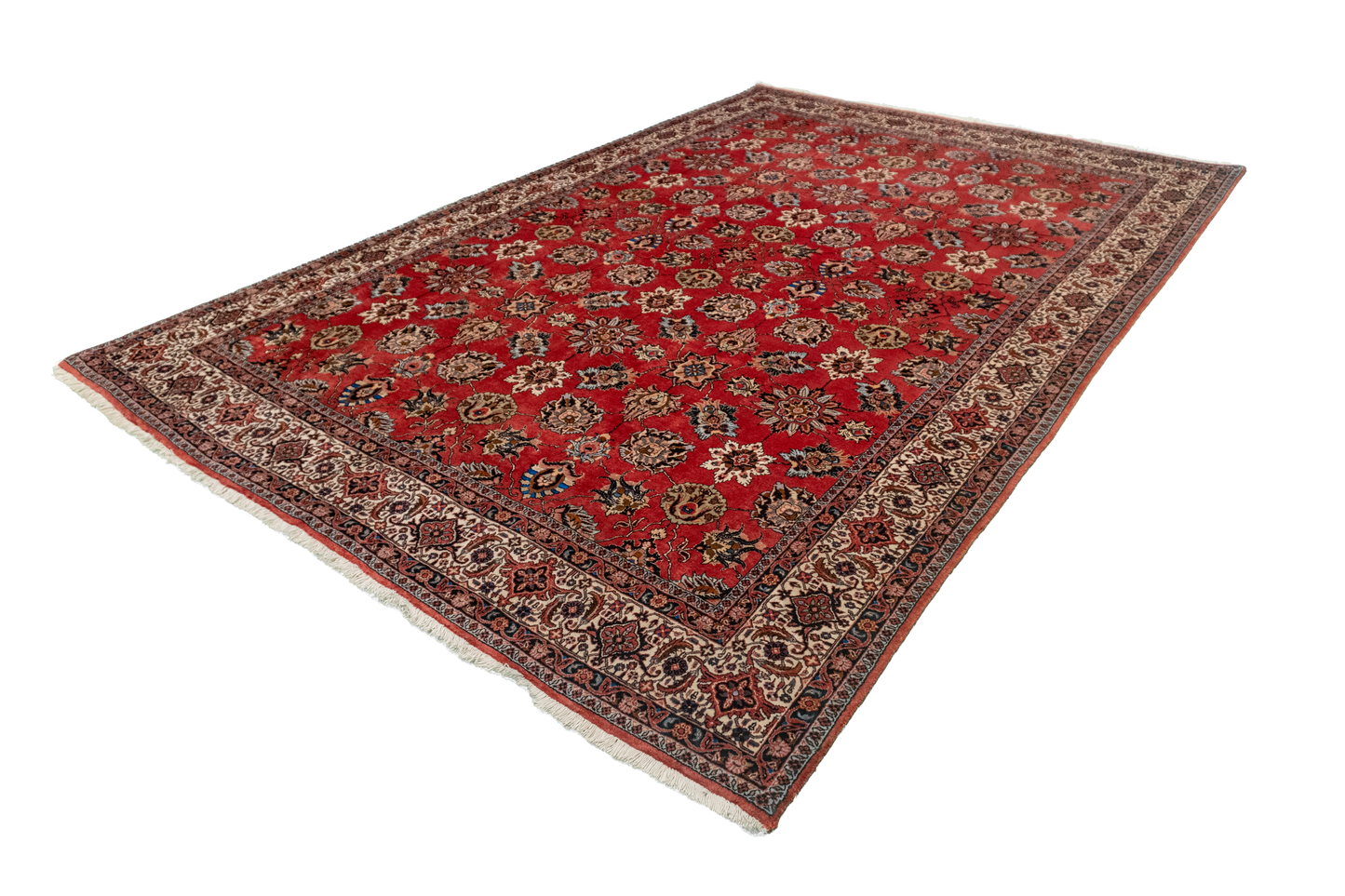 W 6.6 L 9.9 Bijar Wool And Silk Blend Hand-Woven All-Over Design - 53985