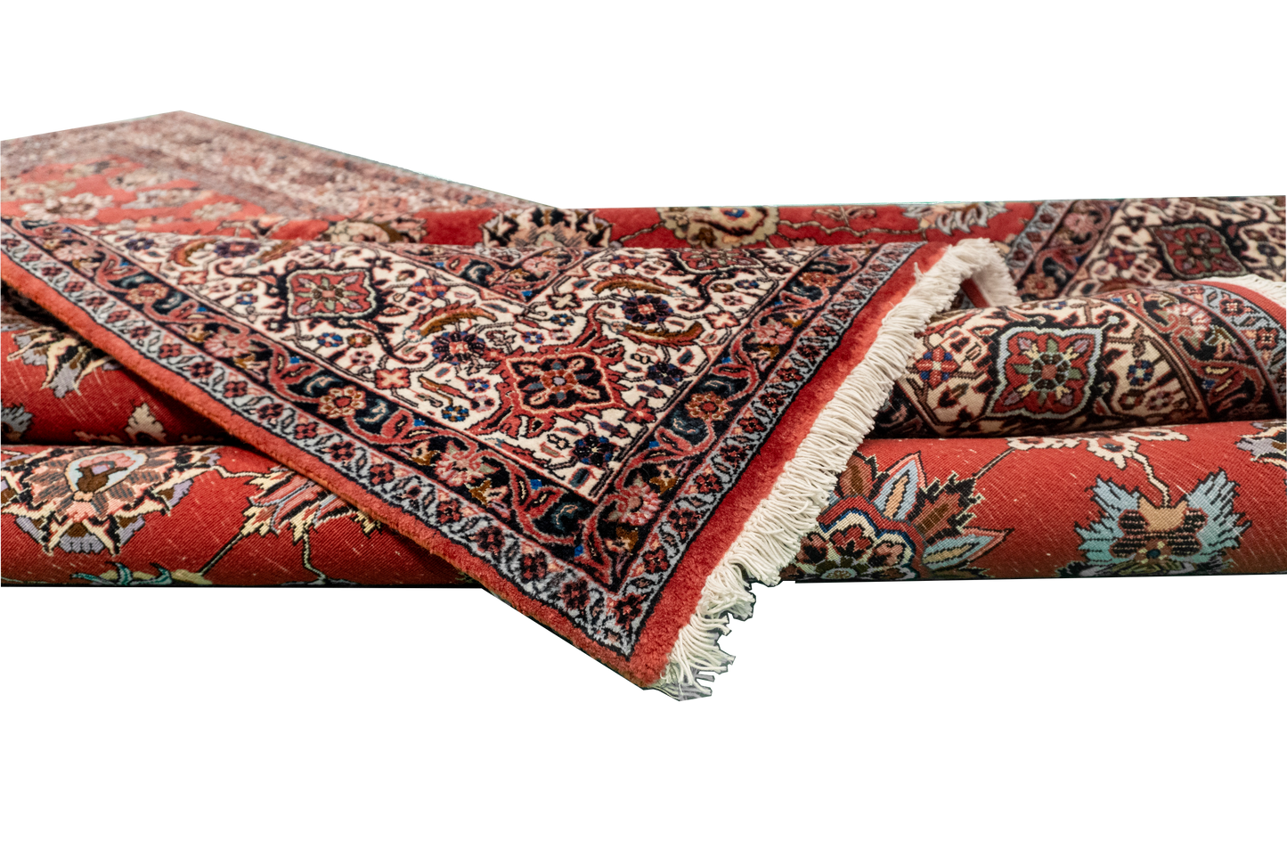 W 6.6 L 9.9 Bijar Wool And Silk Blend Hand-Woven All-Over Design - 53985