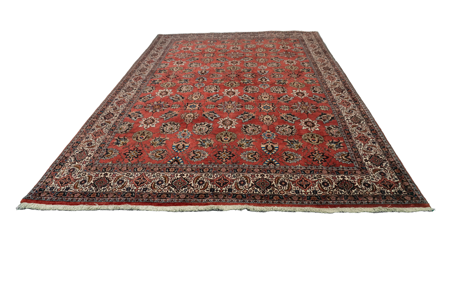 W 6.6 L 9.9 Bijar Wool And Silk Blend Hand-Woven All-Over Design - 53985