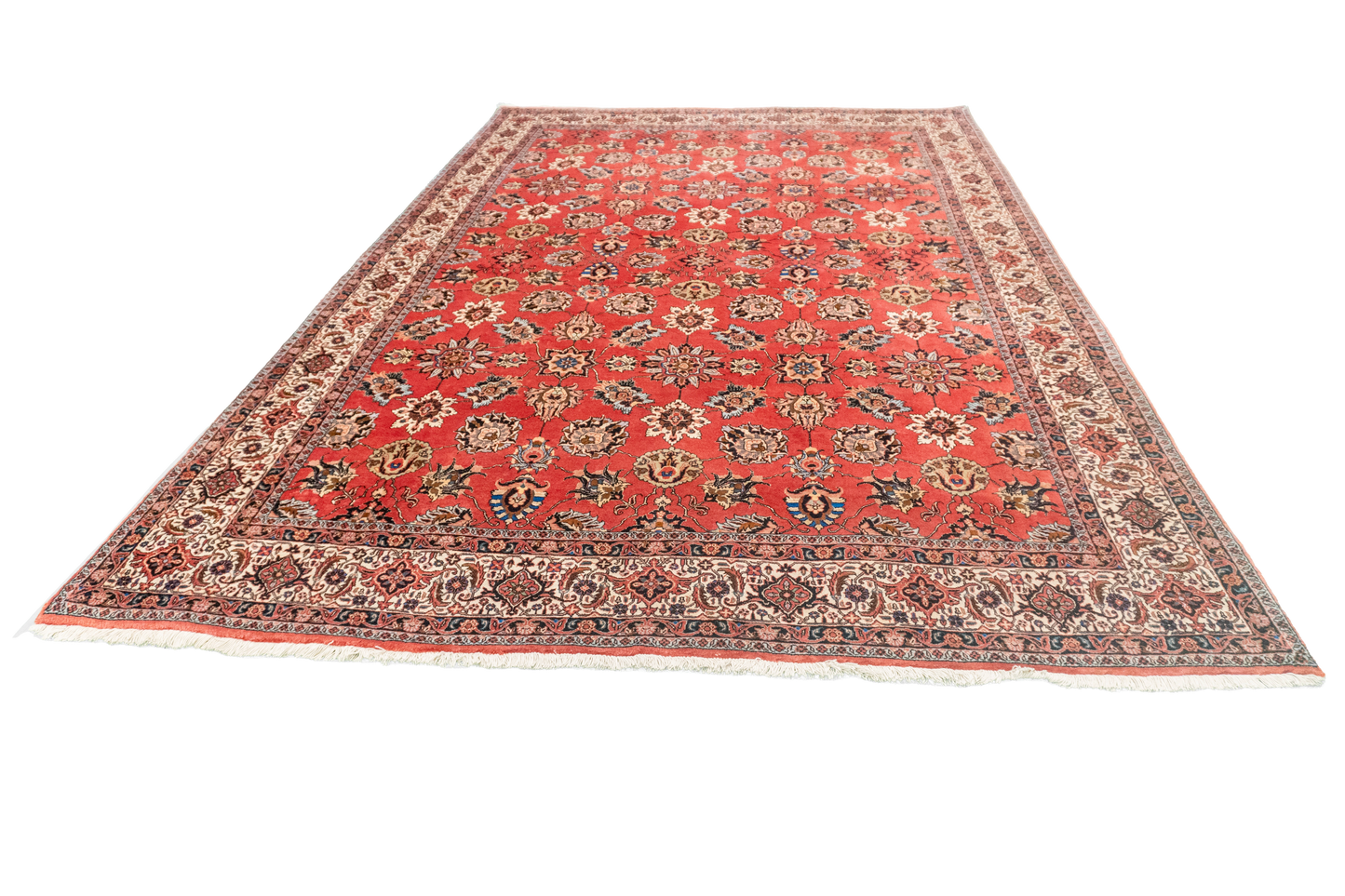 W 6.6 L 9.9 Bijar Wool And Silk Blend Hand-Woven All-Over Design - 53985