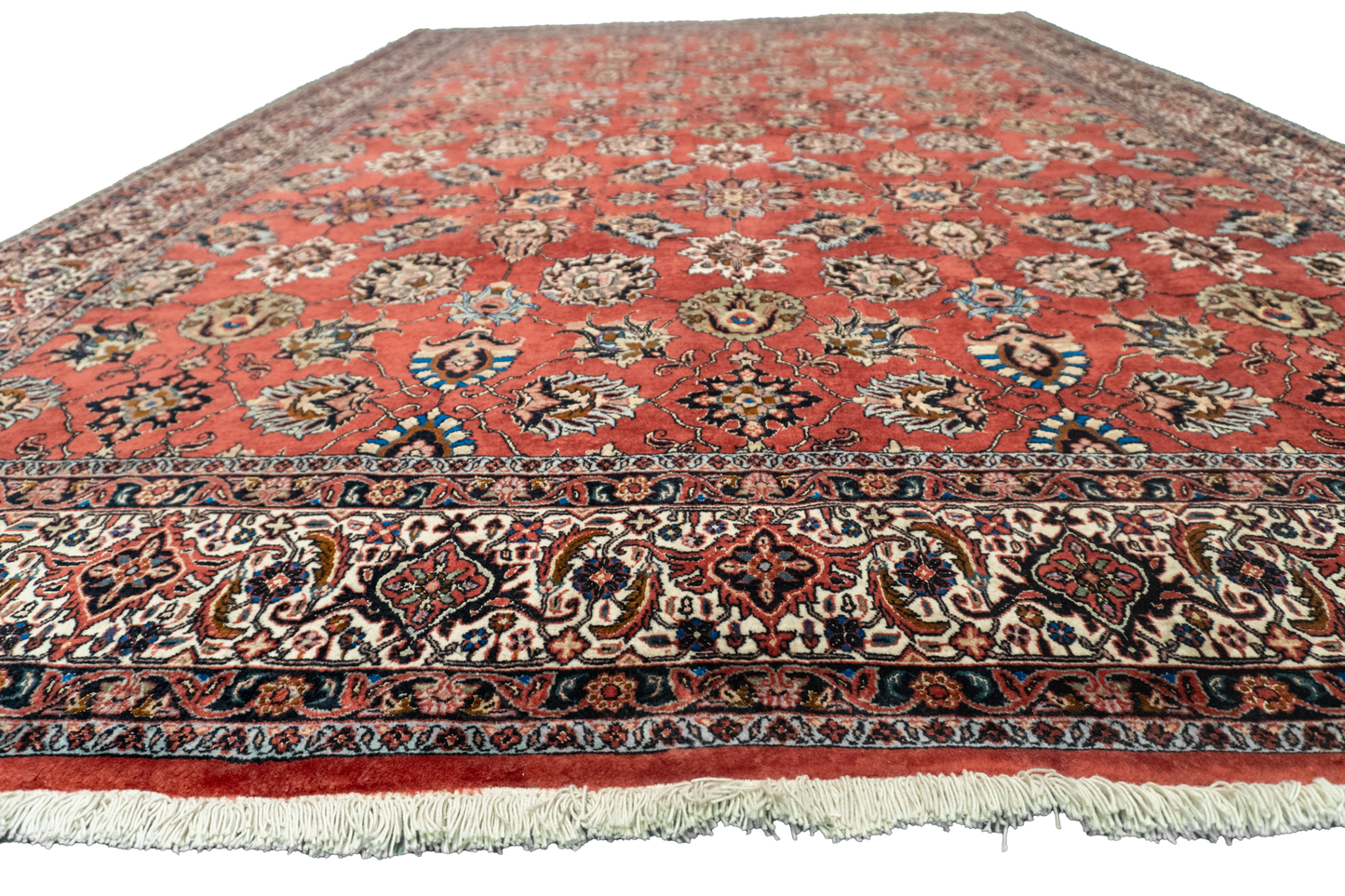 W 6.6 L 9.9 Bijar Wool And Silk Blend Hand-Woven All-Over Design - 53985