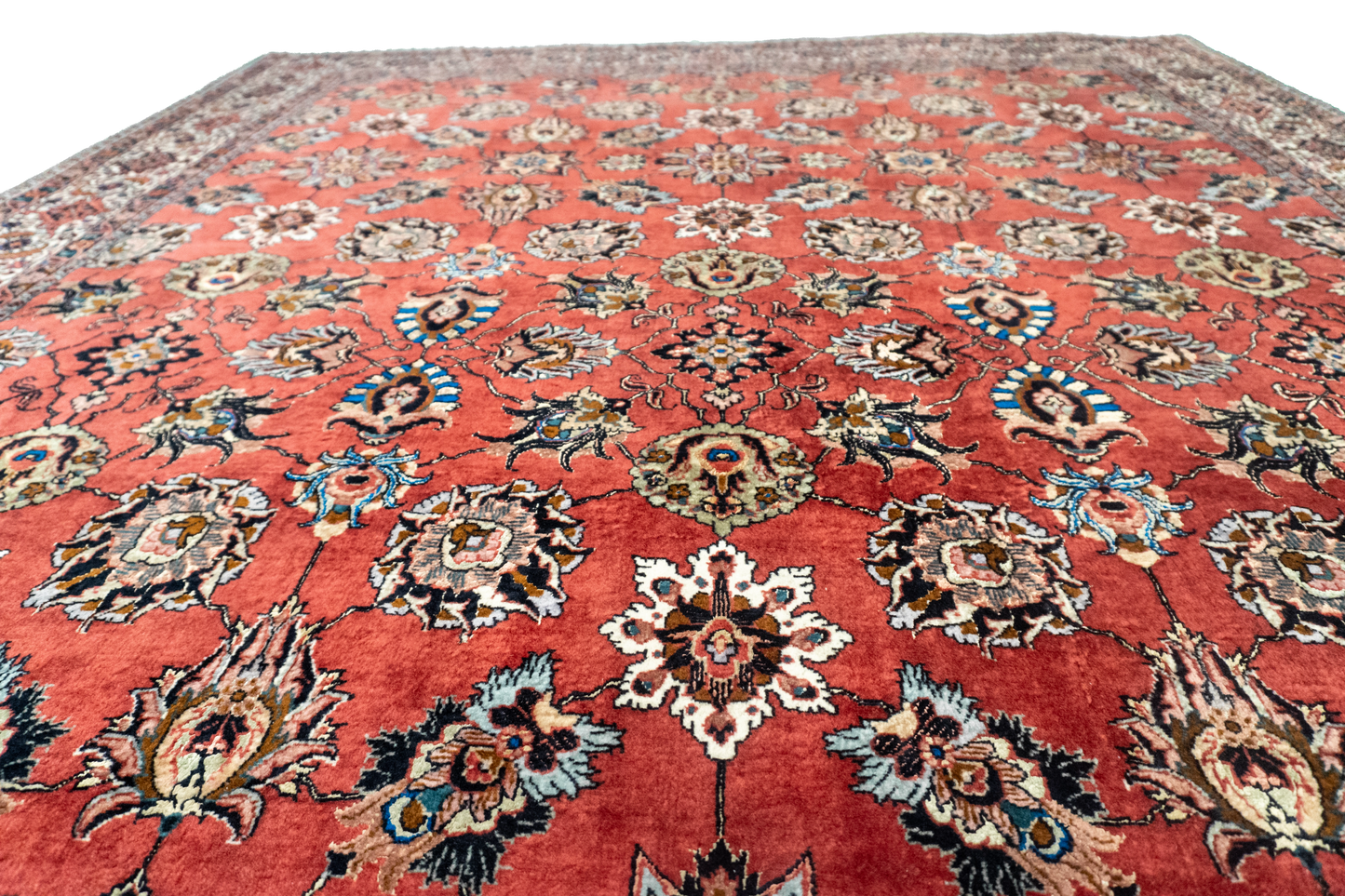 W 6.6 L 9.9 Bijar Wool And Silk Blend Hand-Woven All-Over Design - 53985
