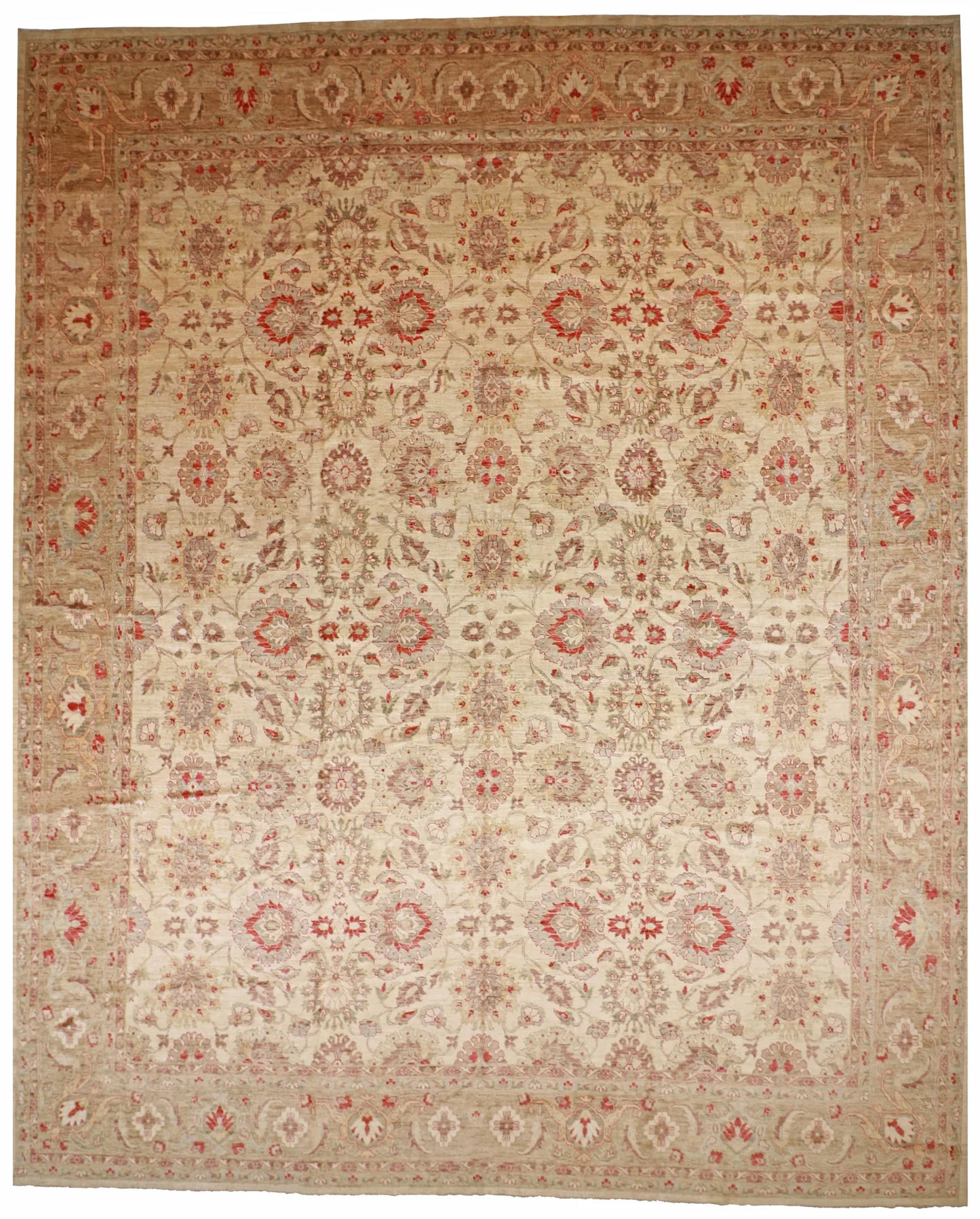 W 15.6 L 18.11 Bakhtiarie 100% Wool Hand-Woven All-Over Design - 54043