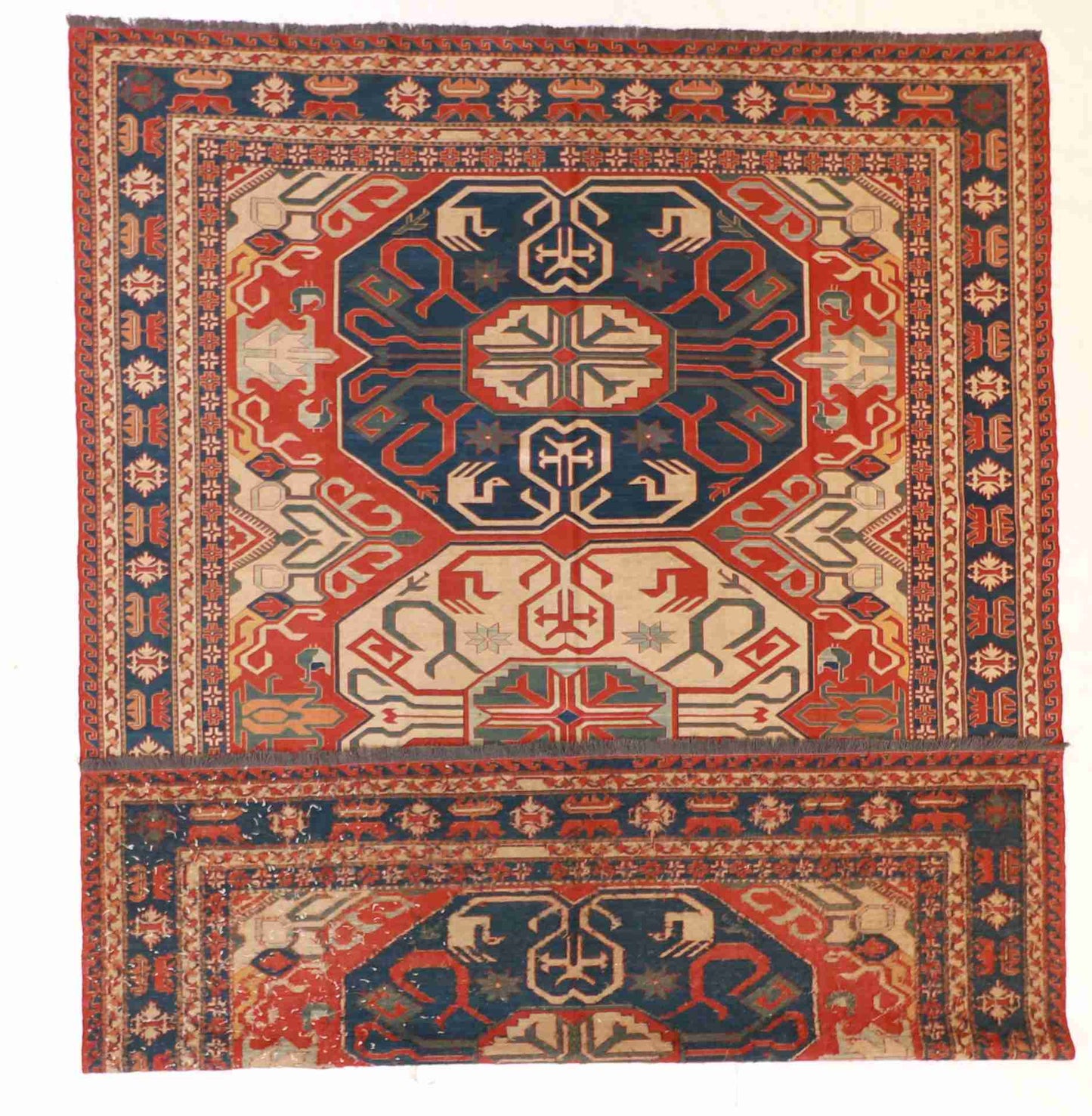 W 8.1 L 12.1 Sumak 100% Wool Hand-Woven All-Over Design - 54061