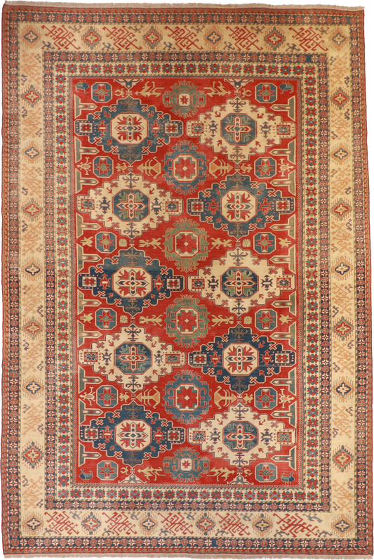 W 10 L 15.8 Sumak 100% Wool Hand-Woven Geometric Design - 54130