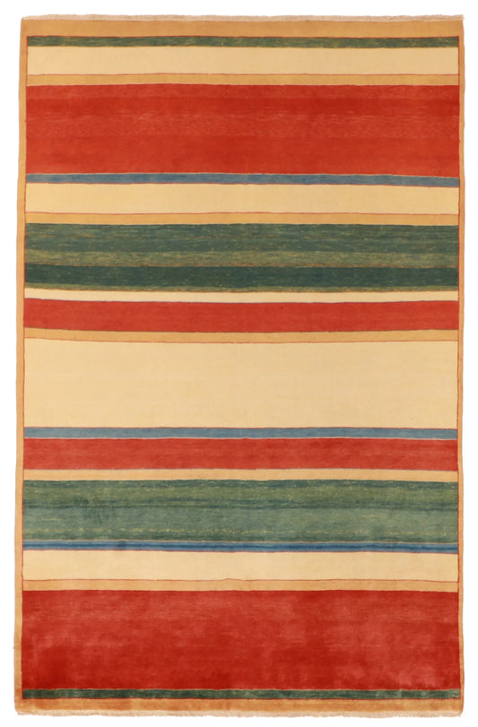 W 4.7 - L 7.1 - Choba Wool Contemporary Rectangle - Finest Hand-Knotted Quality Wool - 54134