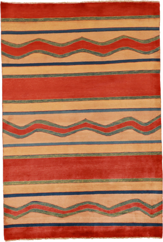 W 4.2 L 6.3 Choba 100% Wool Hand-Woven All-Over Design - 54135