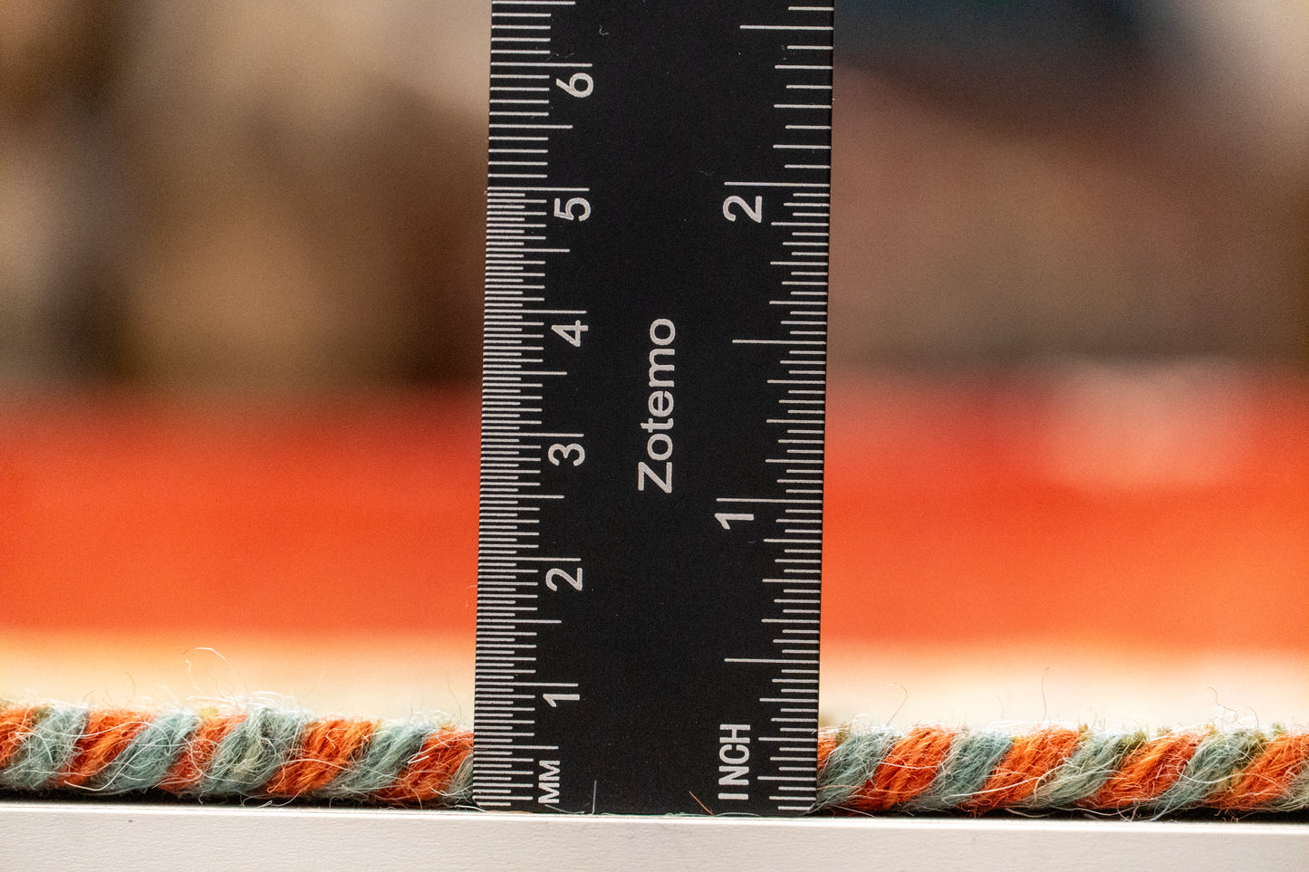 W 7.8 L 10.6 Sumak 100% Wool Hand-Woven Geometric Design - 54184