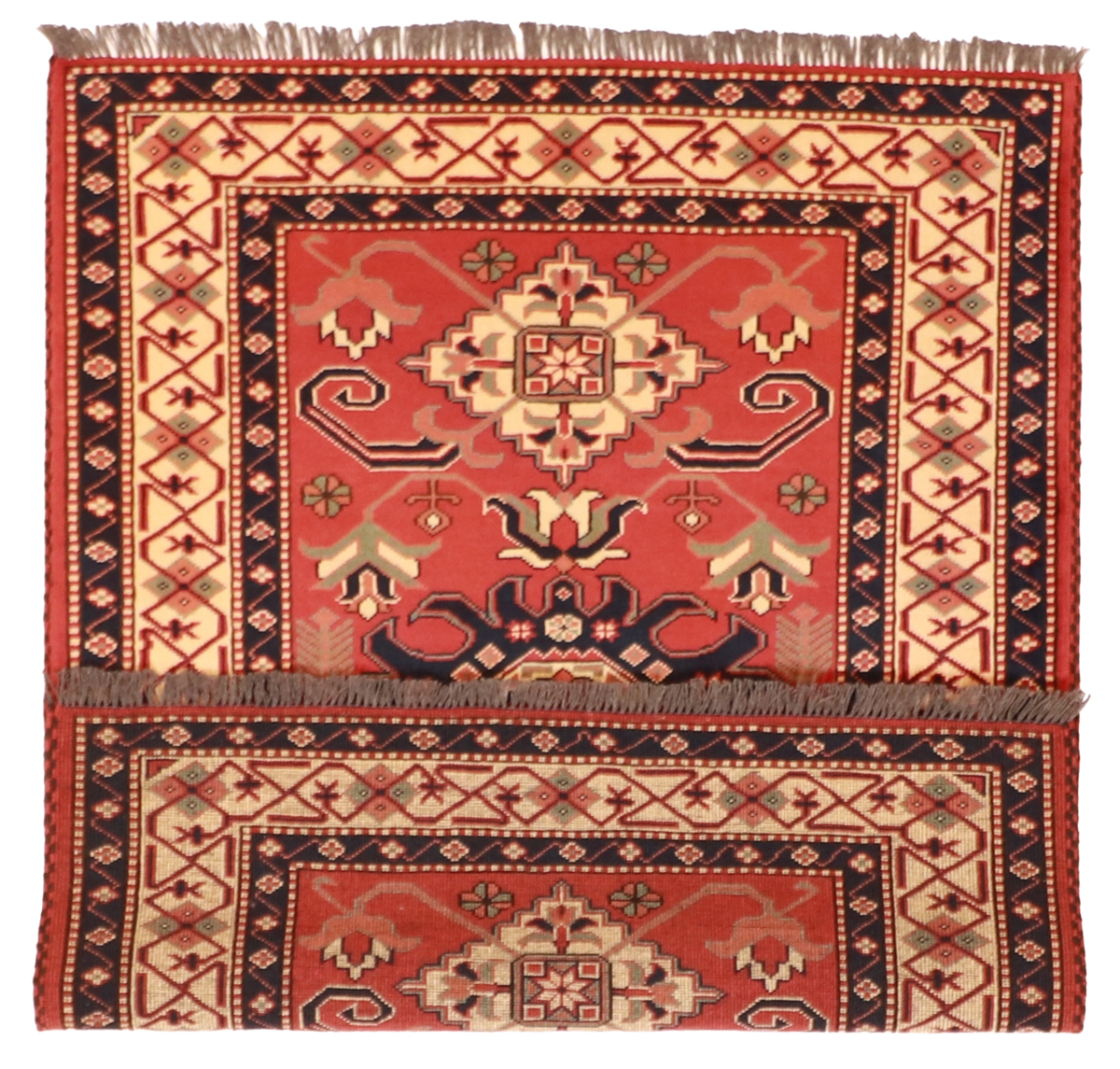 W 3.6 L 4.10 Ahar 100% Wool Hand-Woven All-Over Design - 54356