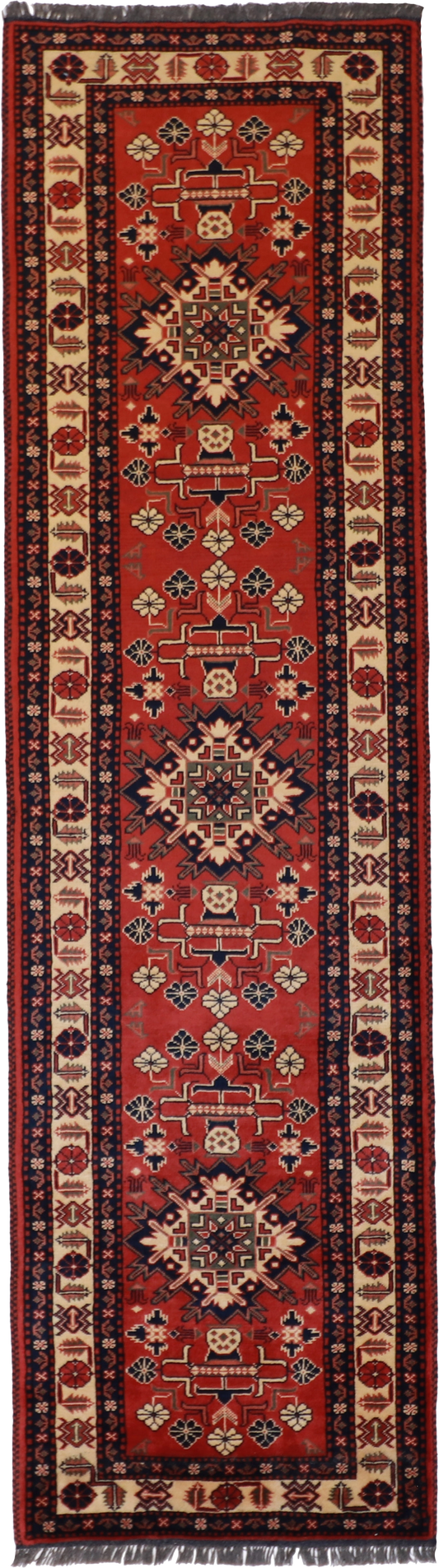 W 2.9 L 10 Gashgaie Runner 100% Wool Hand-Woven All-Over Design - 54365