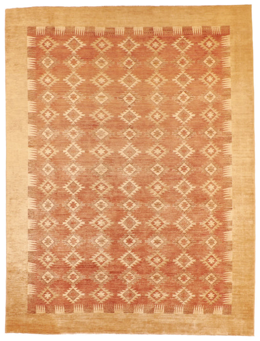 8.8 x 11.4 - Western Wool Navajo Rectangle - Hand Woven Rug — 54437