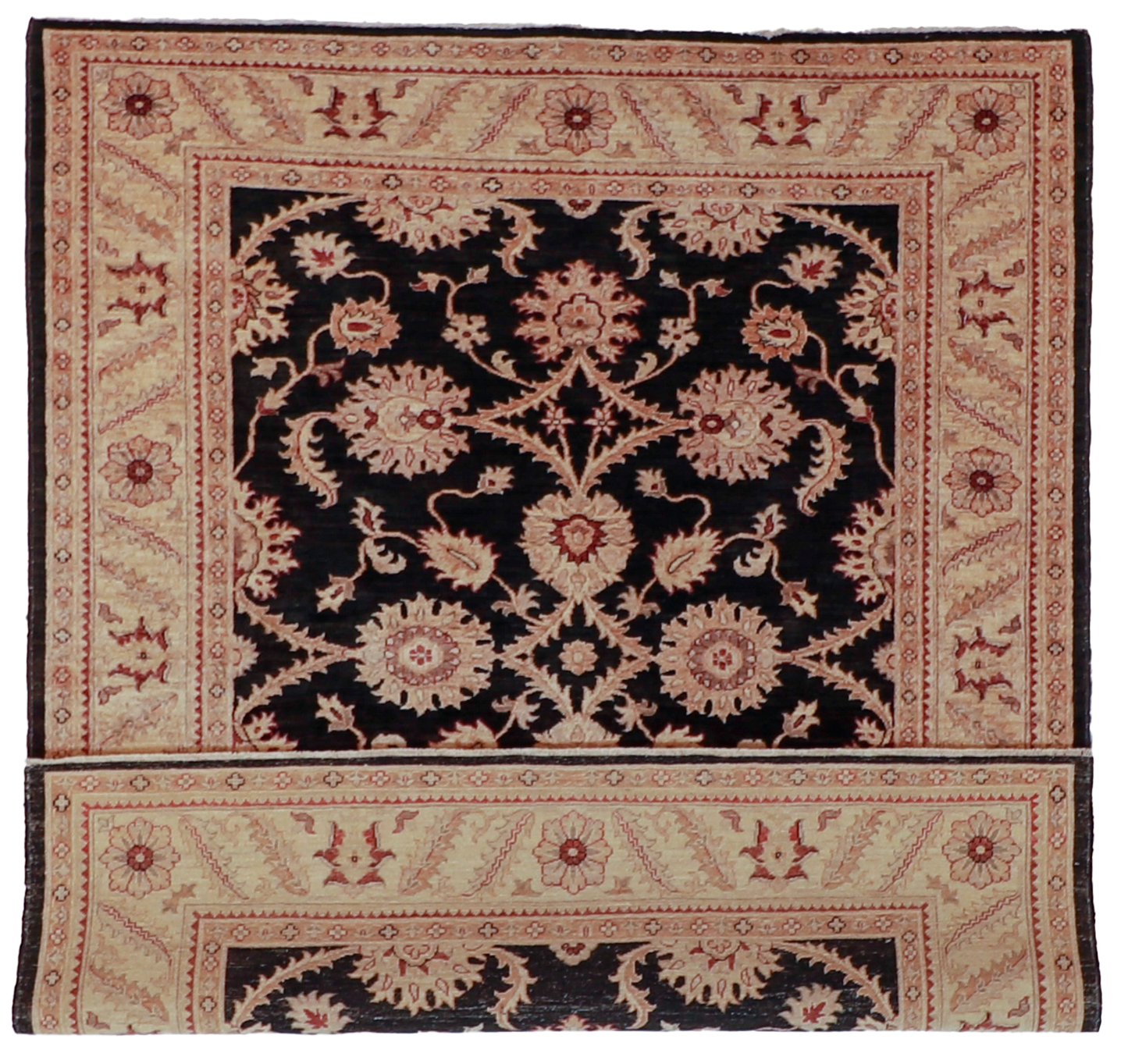 W 5.11 L 7.3 Zanjan 100% Wool Hand-Woven All-Over Design - 54485