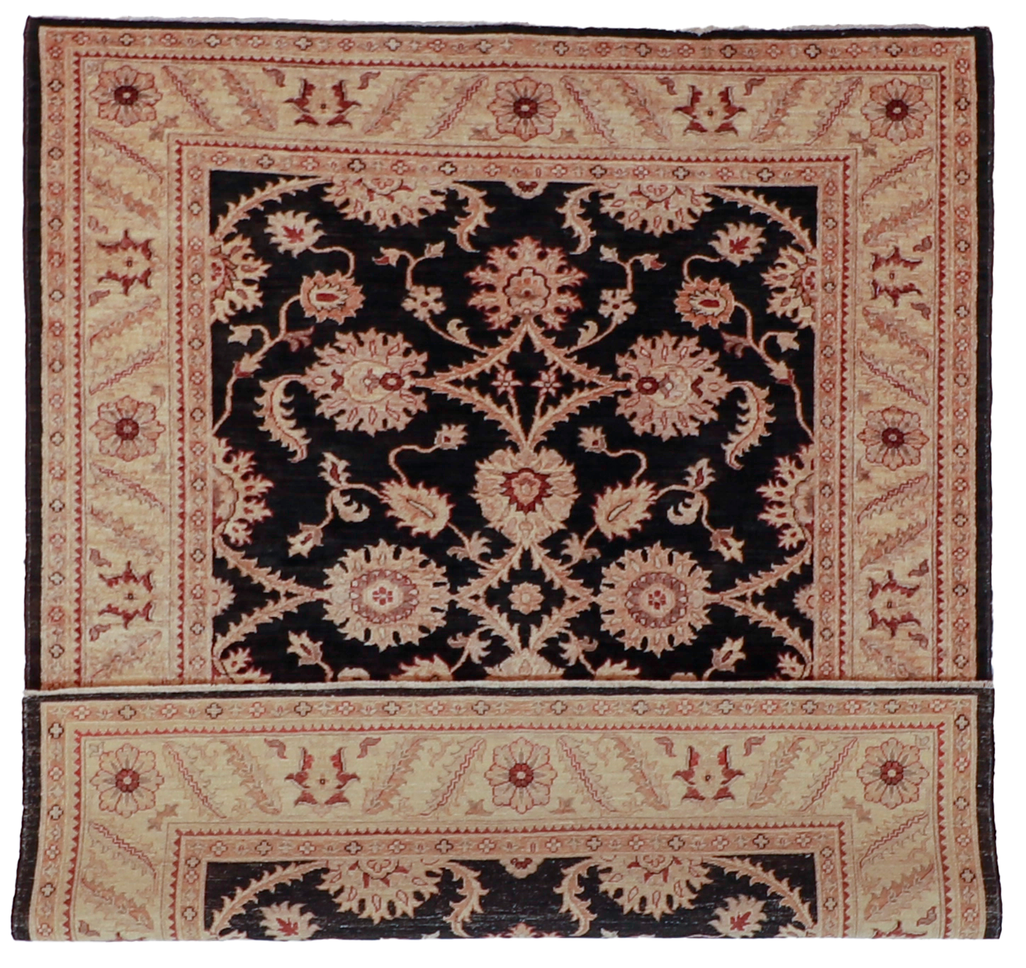 W 5.11 L 7.3 Zanjan 100% Wool Hand-Woven All-Over Design - 54485