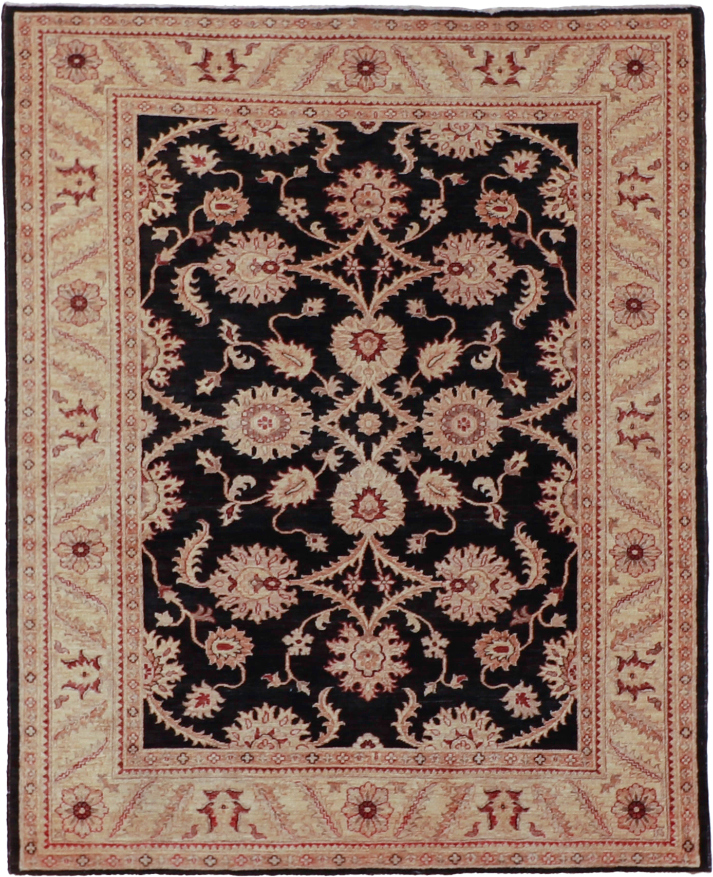 W 5.11 L 7.3 Zanjan 100% Wool Hand-Woven All-Over Design - 54485
