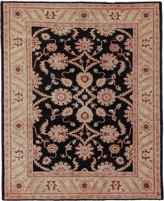 W 5.11 L 7.3 Zanjan 100% Wool Hand-Woven All-Over Design - 54485