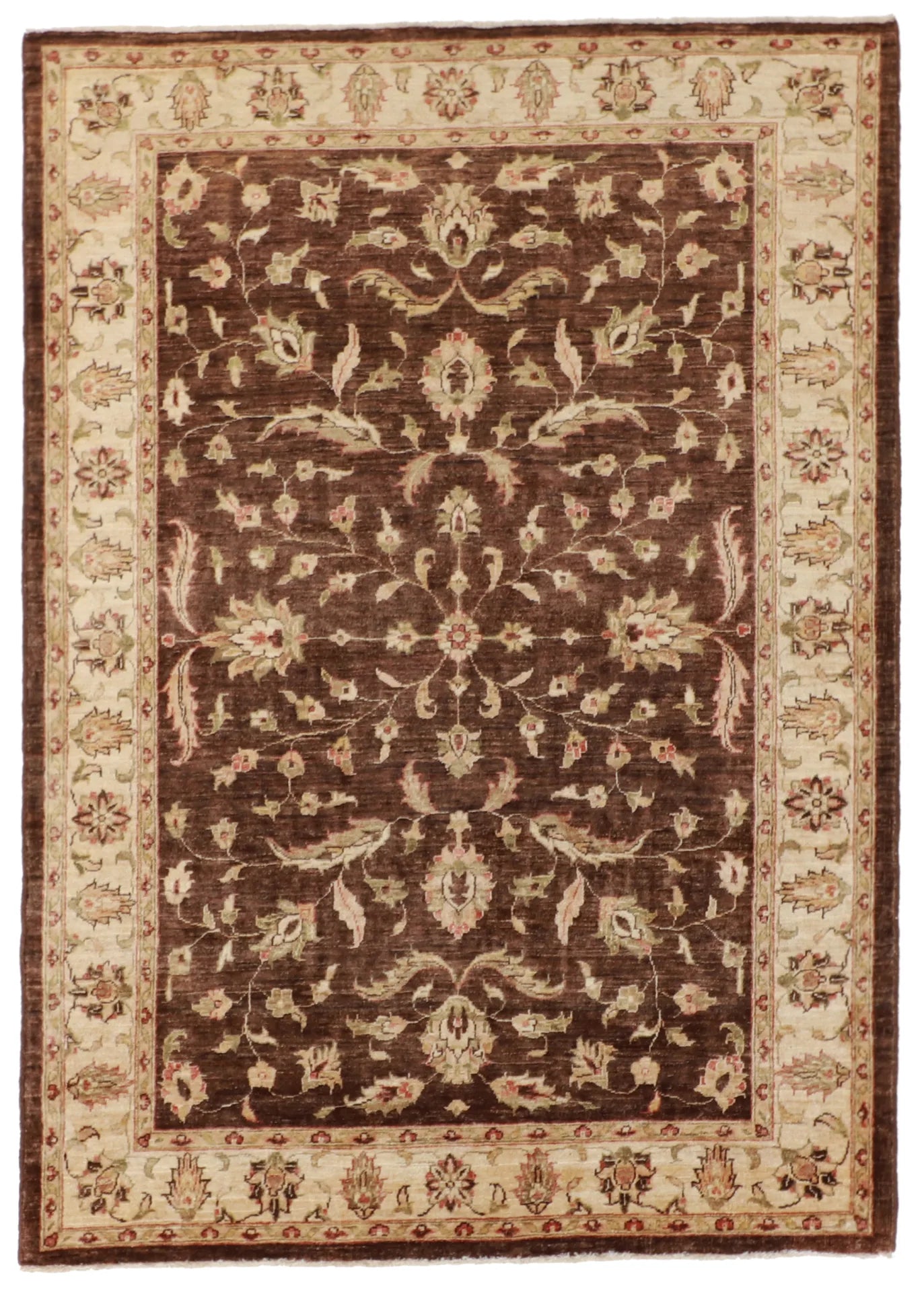 W 5 - L 7 - Jozan Fine/Wool All Over Rectangle - Hand Woven Rug - 54487