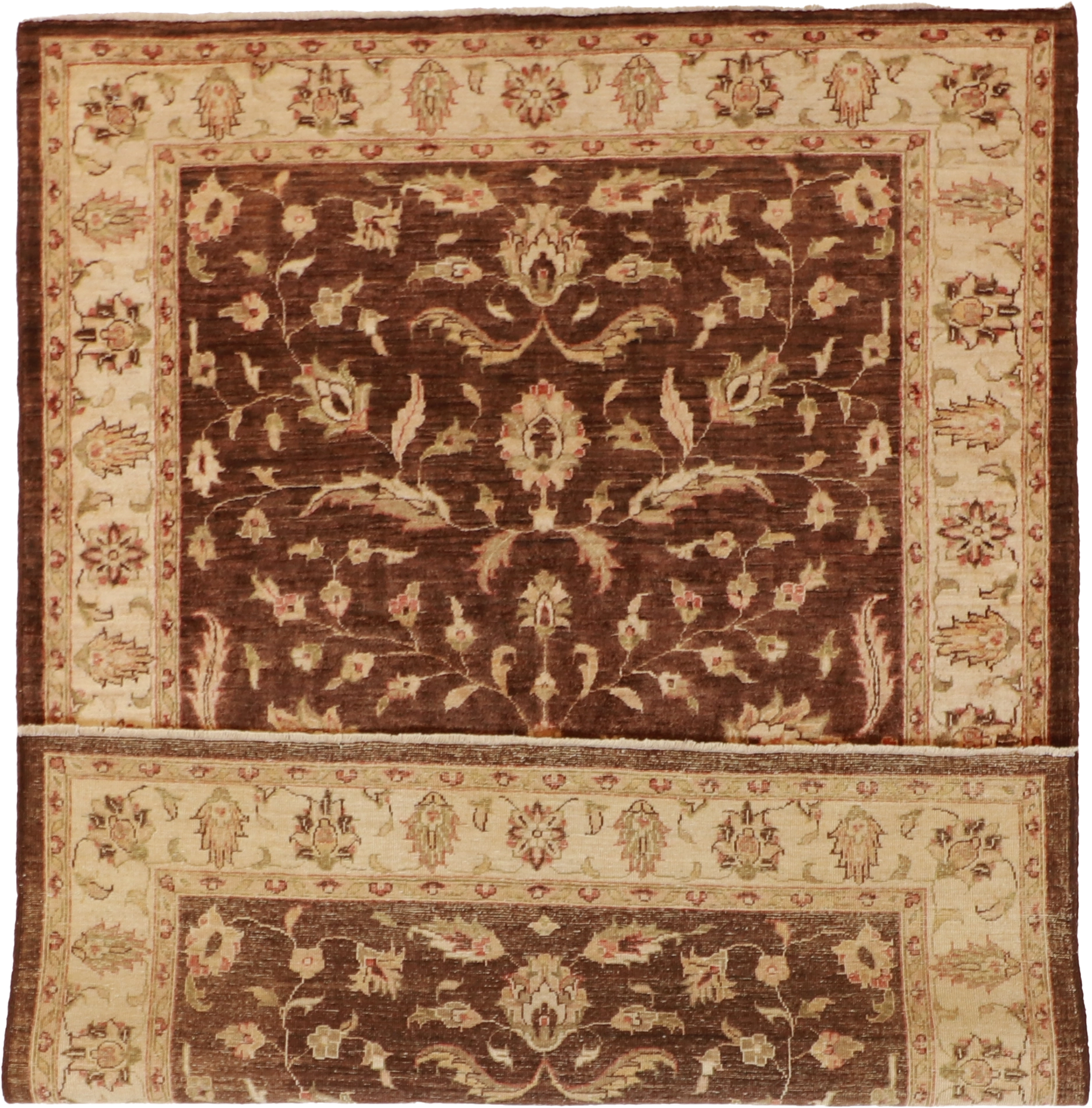 W 5 L 7 Jozan 100% Wool Hand-Woven All-Over Design - 54487
