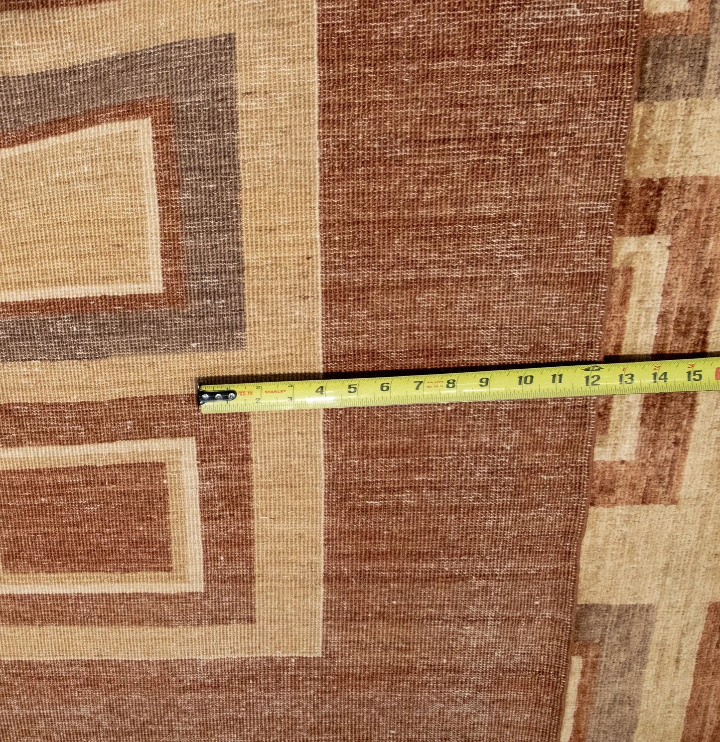 W 8.1 L 12 Modern 100% Wool Hand-Woven All-Over Design - 54495