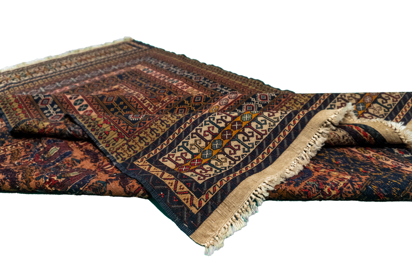 W 4.2 L 6 Baluch 100% Wool Hand-Woven Geometric Design - 54550