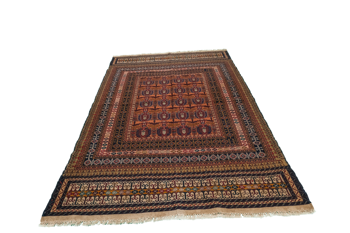 W 4.2 L 6 Baluch 100% Wool Hand-Woven Geometric Design - 54550