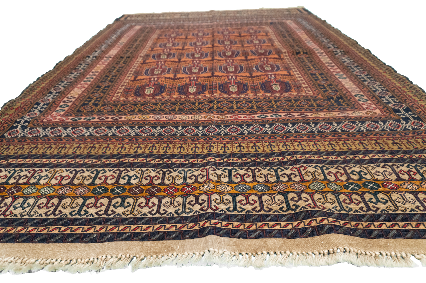 W 4.2 L 6 Baluch 100% Wool Hand-Woven Geometric Design - 54550