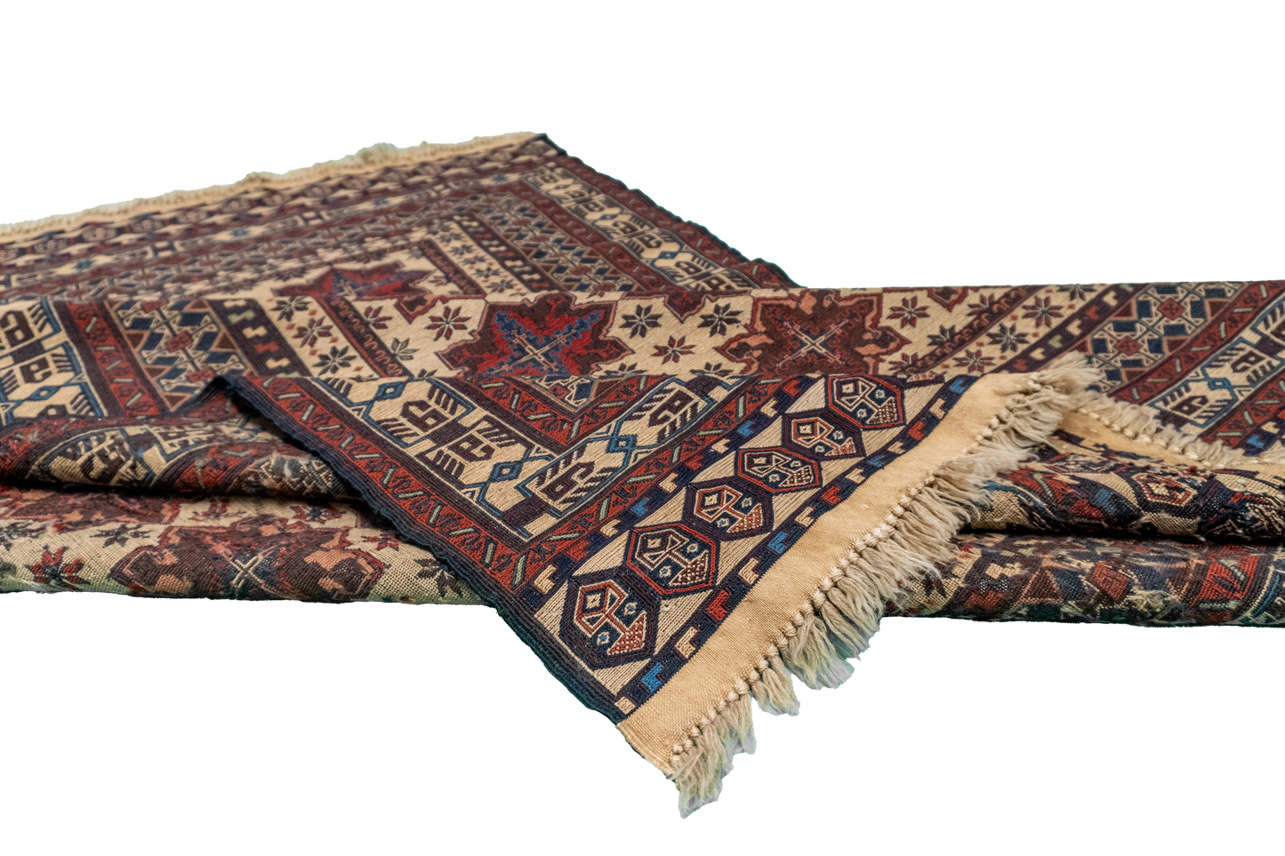 W 5.2 L 6.5 Zanjan 100% Wool Hand-Woven Geometric Design - 54554