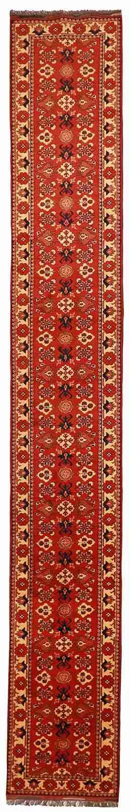 2.9 x 19.1 - Malayer Fine/Wool Geometric Rectangle - Hand Woven Rug — 54580