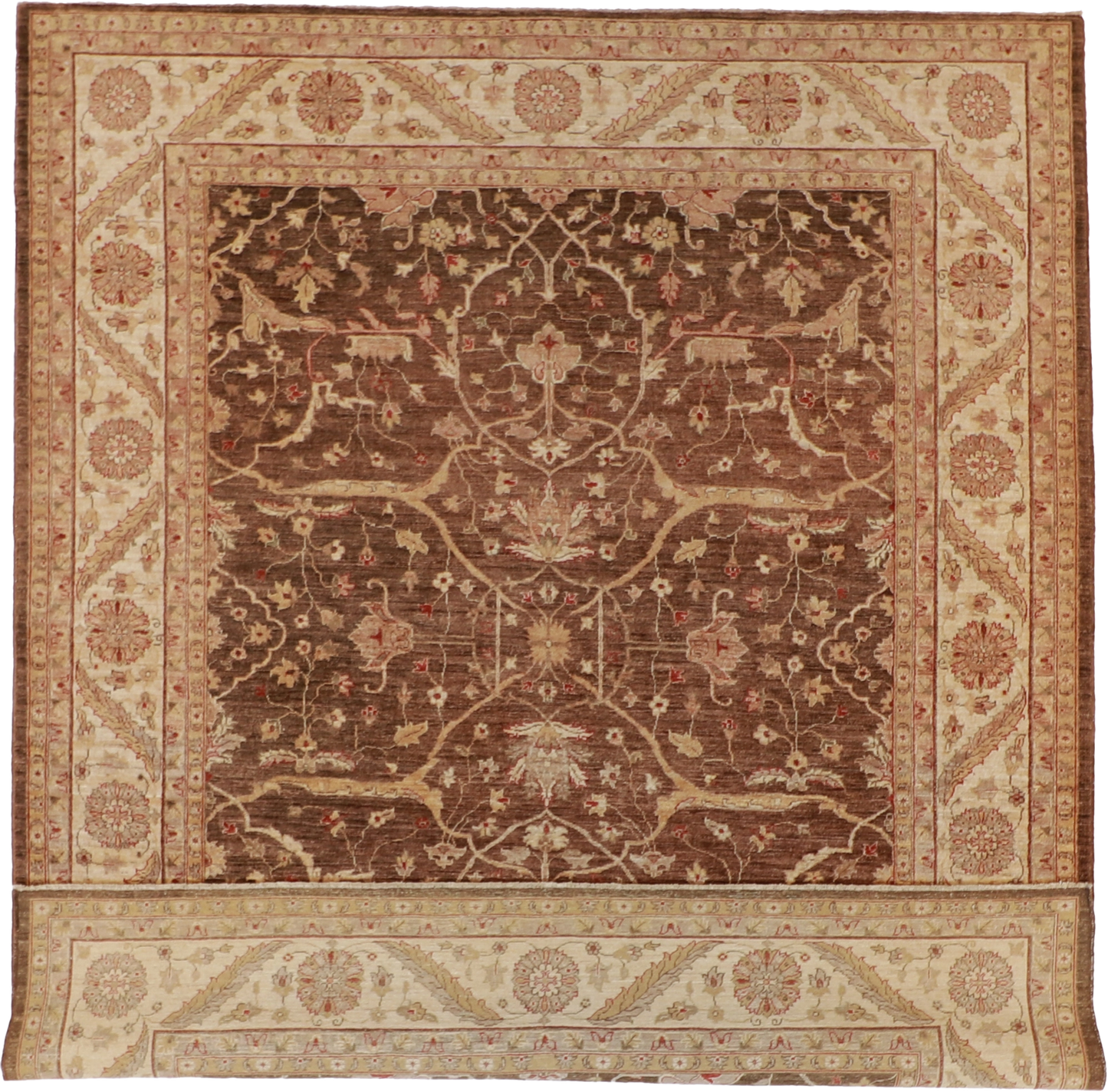 W 8.3 L 9.10 Nezam 100% Wool Hand-Woven All-Over Design - 54619