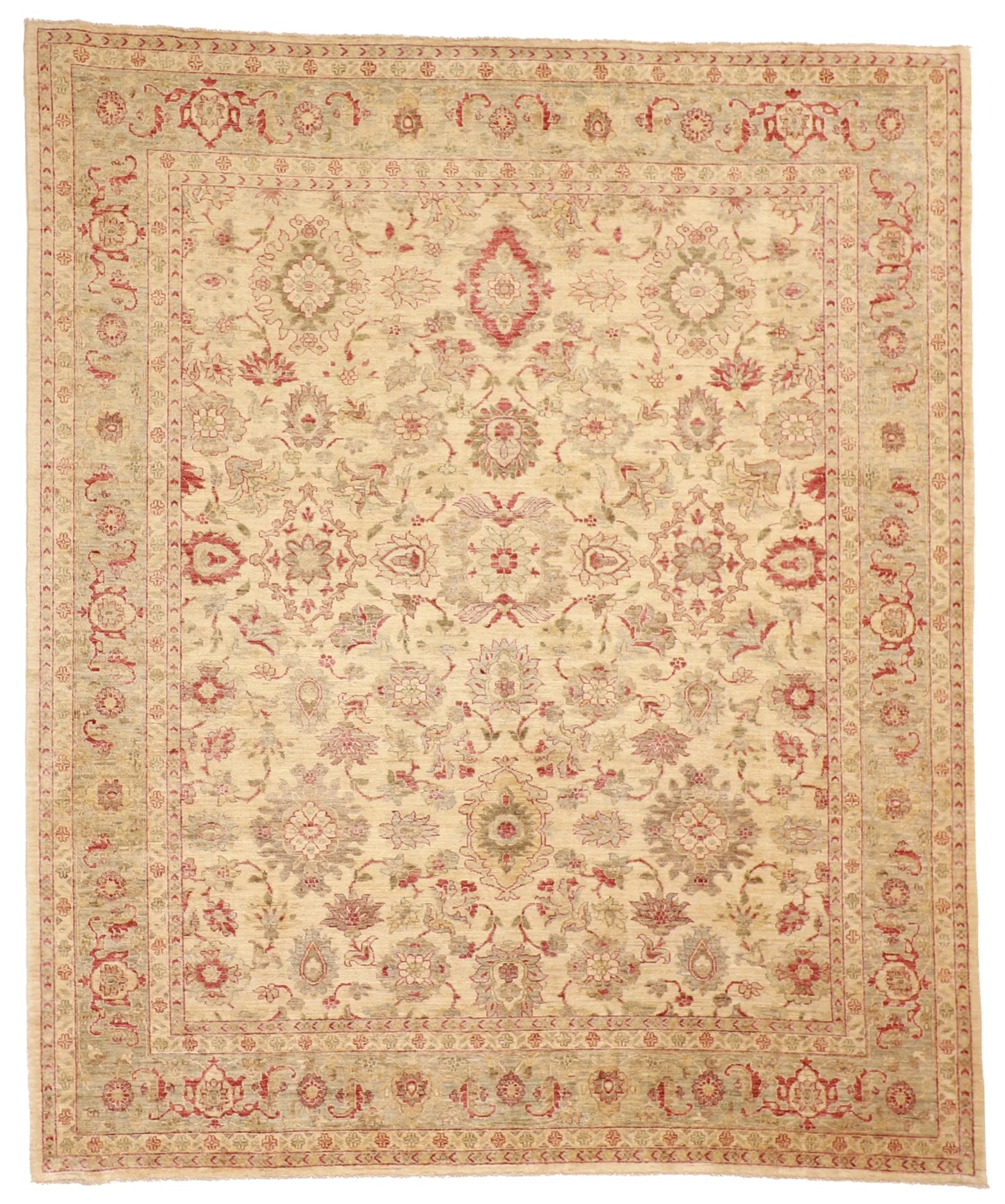 8.2 x 9.9 - Malayer Wool All Over Rectangle - Hand Woven Rug — 54640