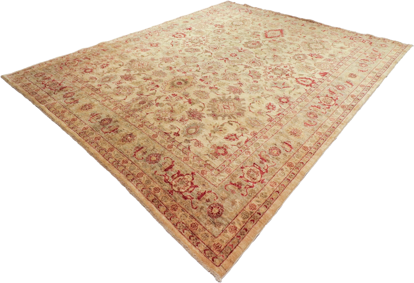 W 8.2 - L 9.9 - Malayer Wool All Over Rectangle - Hand Woven Rug - 54640