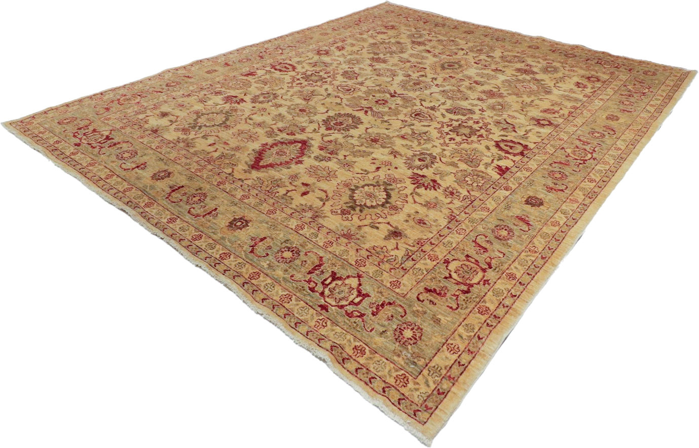 W 8.2 - L 9.9 - Malayer Wool All Over Rectangle - Hand Woven Rug - 54640