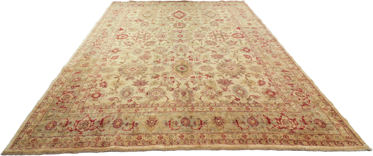 W 8.2 - L 9.9 - Malayer Wool All Over Rectangle - Hand Woven Rug - 54640