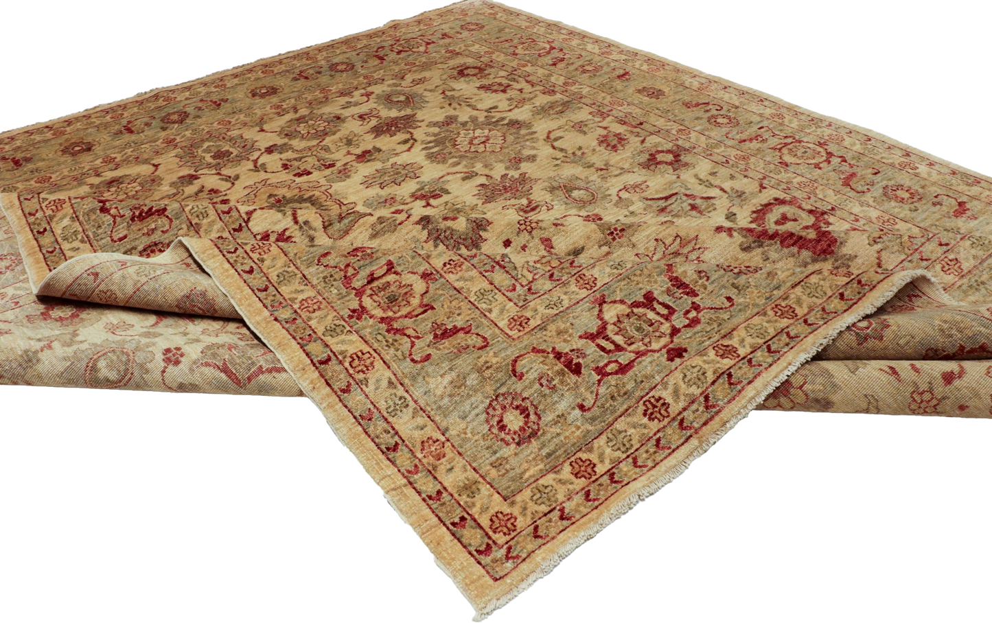 W 8.2 - L 9.9 - Malayer Wool All Over Rectangle - Hand Woven Rug - 54640