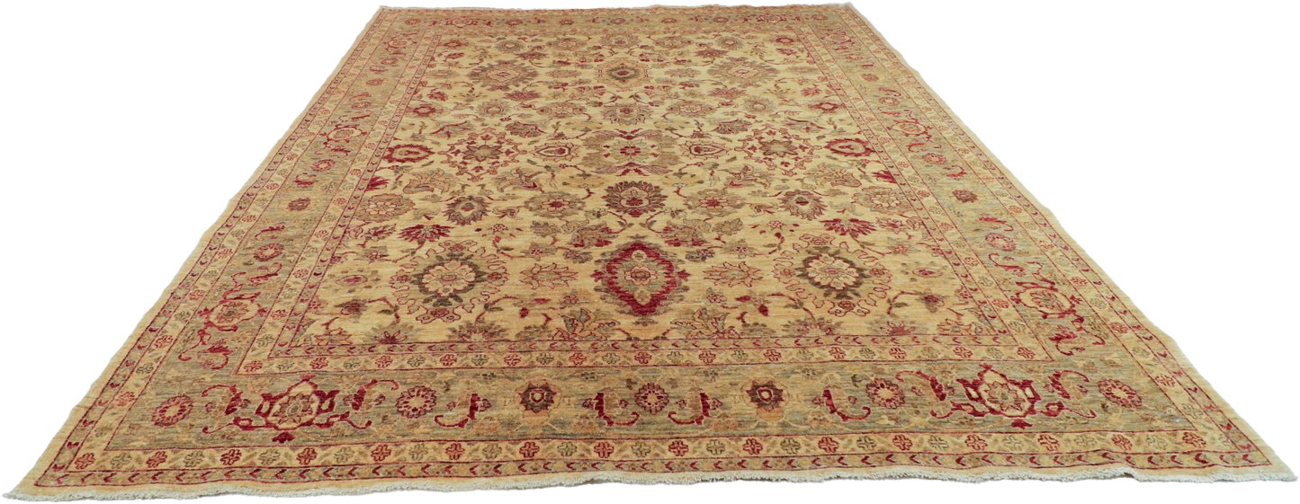 W 8.2 - L 9.9 - Malayer Wool All Over Rectangle - Hand Woven Rug - 54640