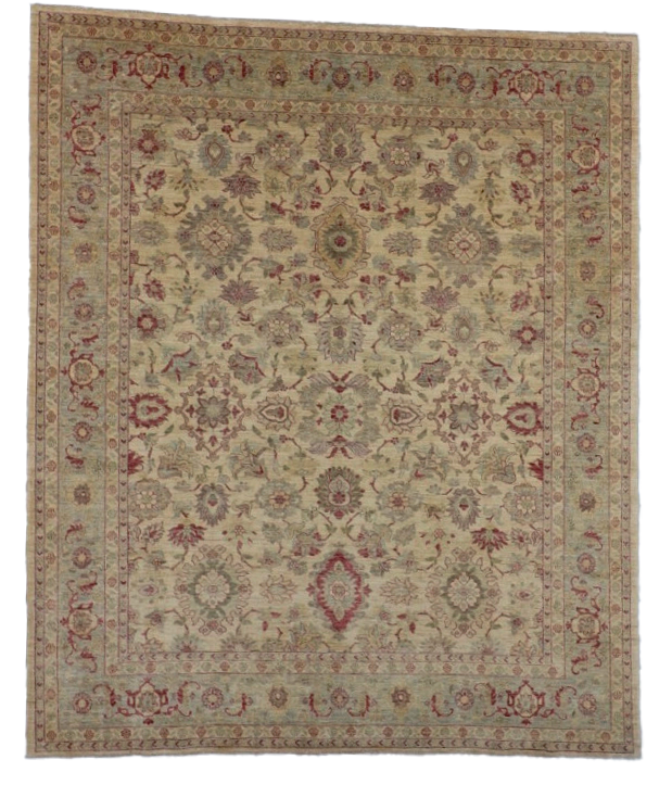 W 8.2 - L 9.9 - Malayer Wool All Over Rectangle - Hand Woven Rug - 54640