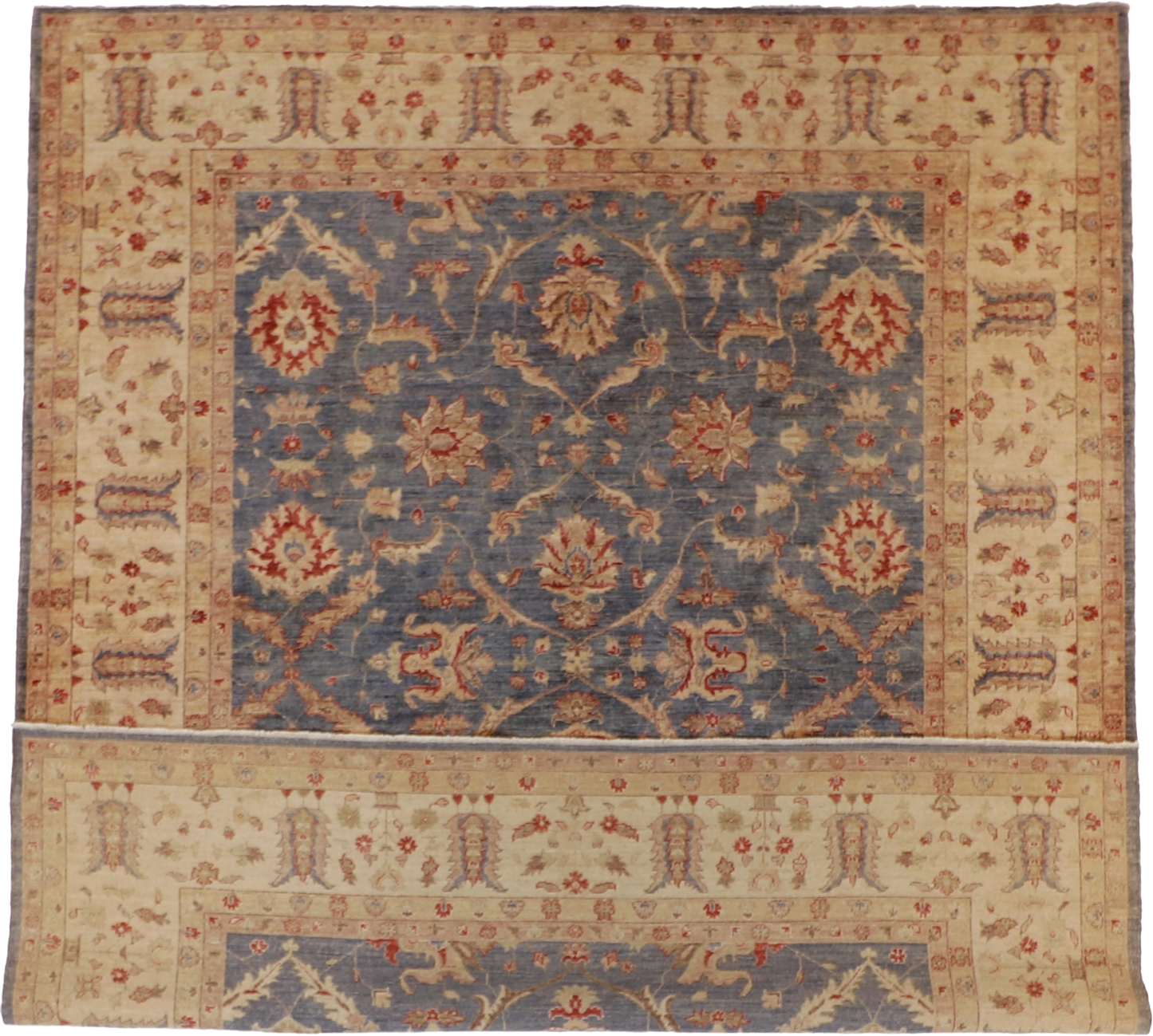 W 8.1 L 9.8 Ziegler 100% Wool Hand-Woven All-Over Design - 54642