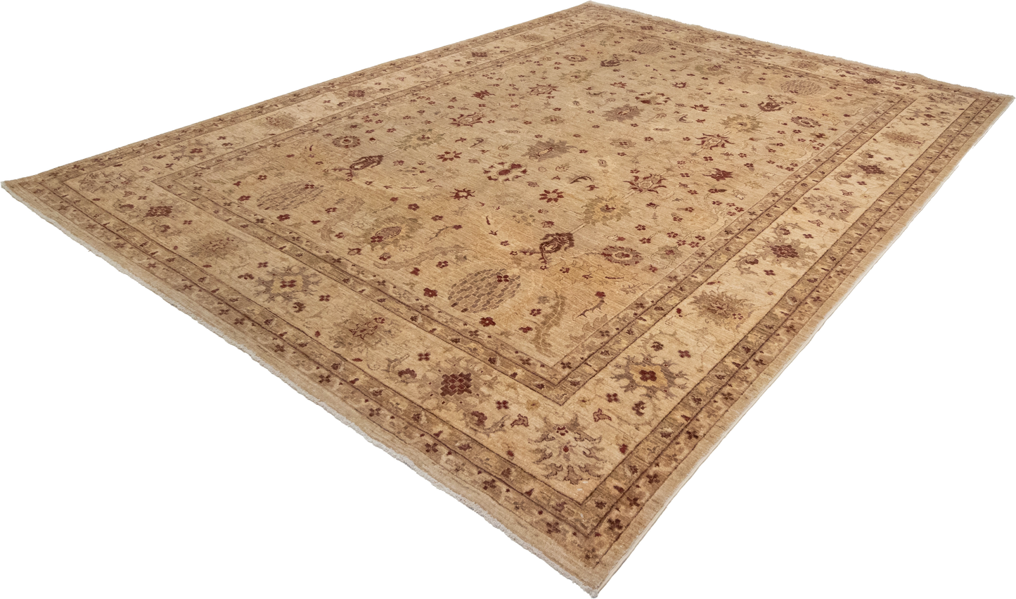 W 8 L 10.4 Oushak 100% Wool Hand-Woven All-Over Design - 54653