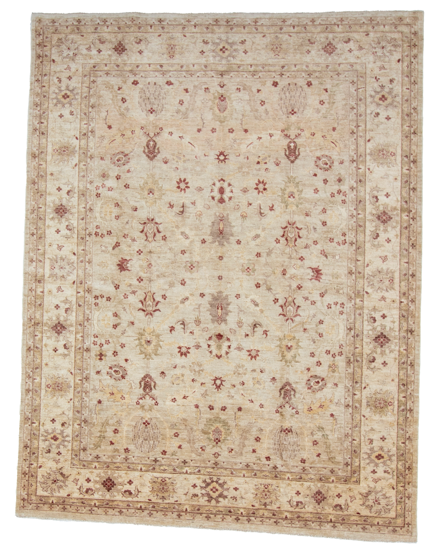 W 8 L 10.4 Oushak 100% Wool Hand-Woven All-Over Design - 54653