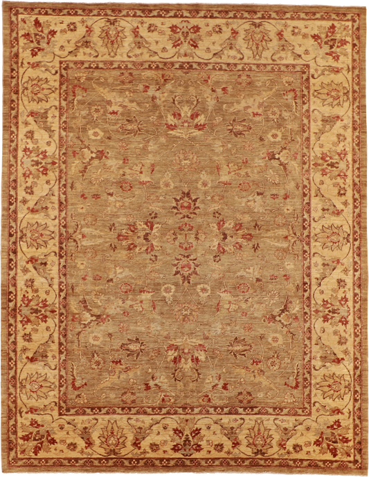 W 8.1 L 10.4 Agra 100% Wool Hand-Woven All-Over Design - 54657