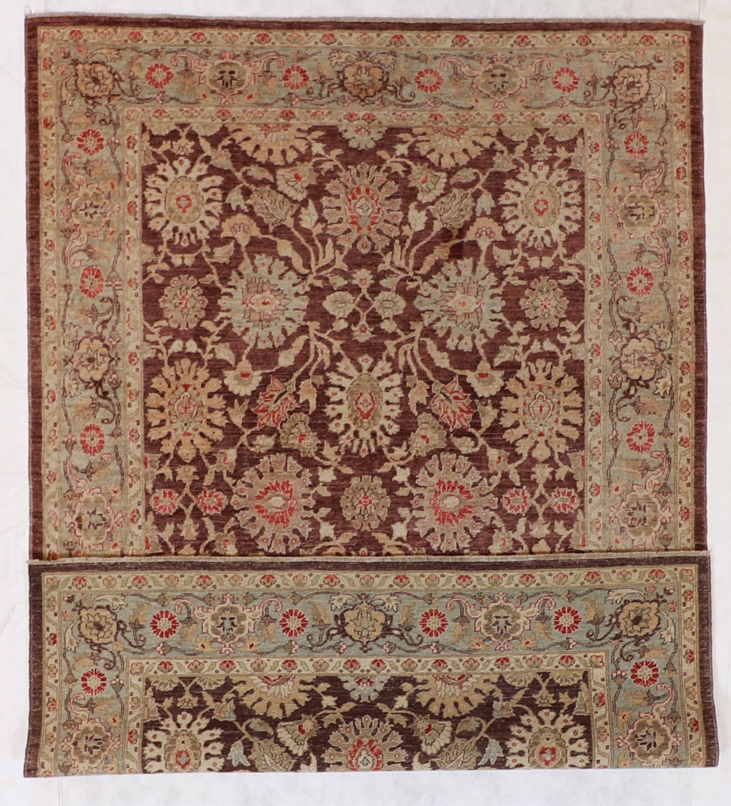 W 6 L 8.7 Yazd 100% Wool Handmade All Over Design - 54668