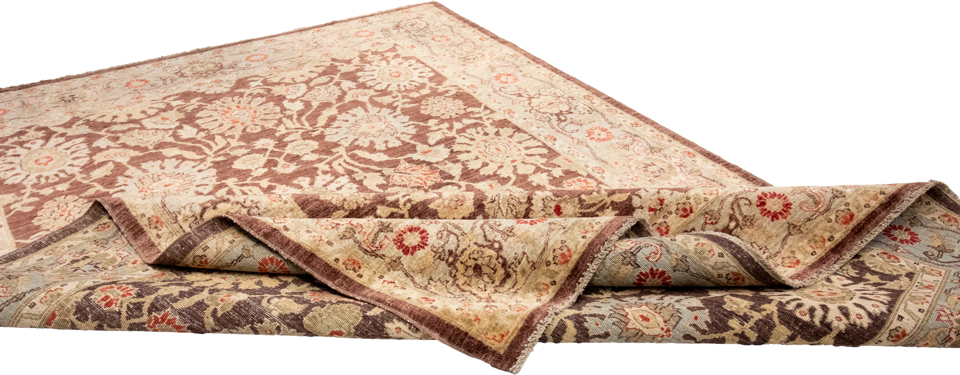 W 6 L 8.7 Yazd 100% Wool Hand-Woven All-Over Design - 54668
