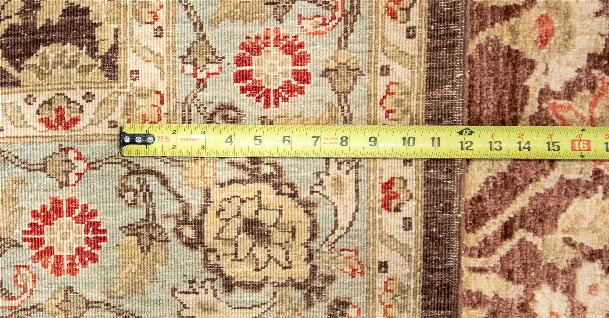 W 6 L 8.7 Yazd 100% Wool Hand-Woven All-Over Design - 54668