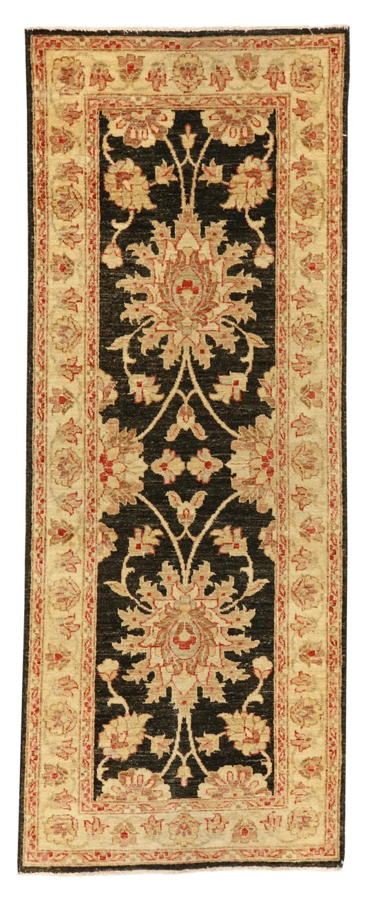 W 2.6 L 6.6 Tabriz Runner 100% Wool Handmade All Over Design - 54755