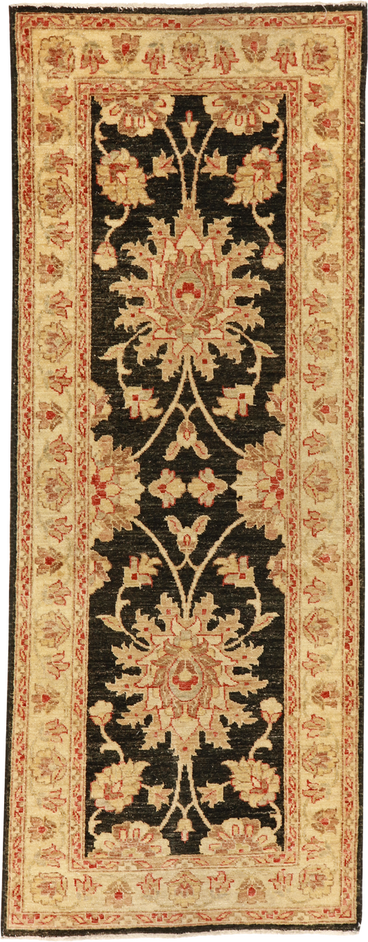 W 2.6 L 6.6 Tabriz Runner 100% Wool Handmade All Over Design - 54755