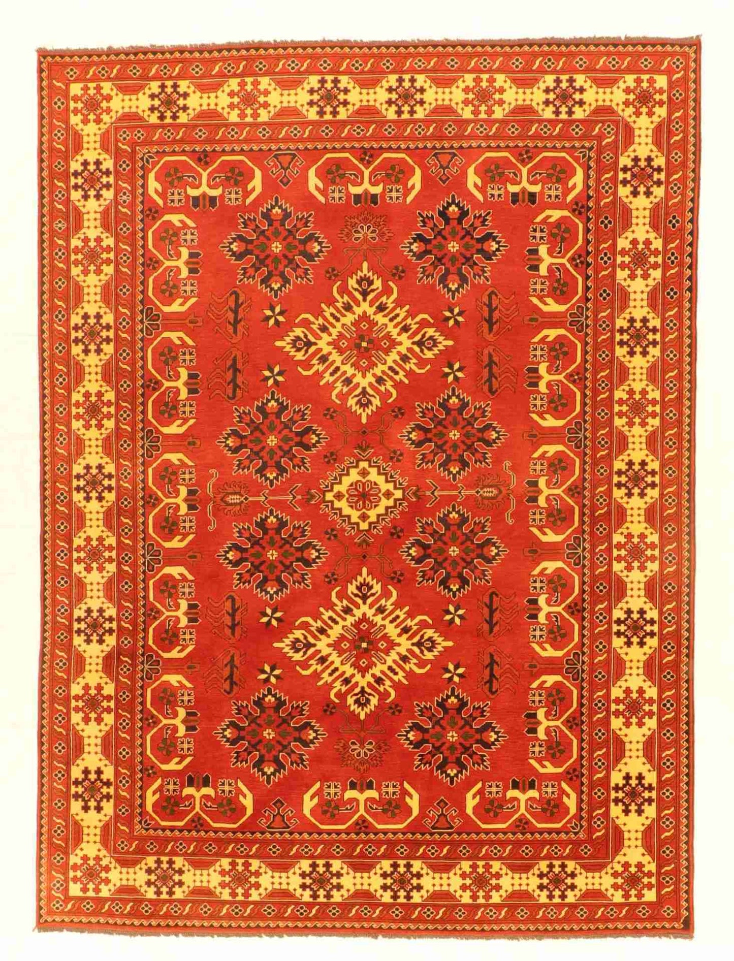 W 8.3 - L 11.2 - Traditional Wool Serapie Rectangle - Hand Woven Rug - 54916