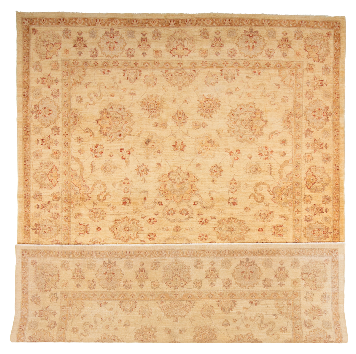 W 10 L 13.3 Agra 100% Wool Hand-Woven All-Over Design - 54942