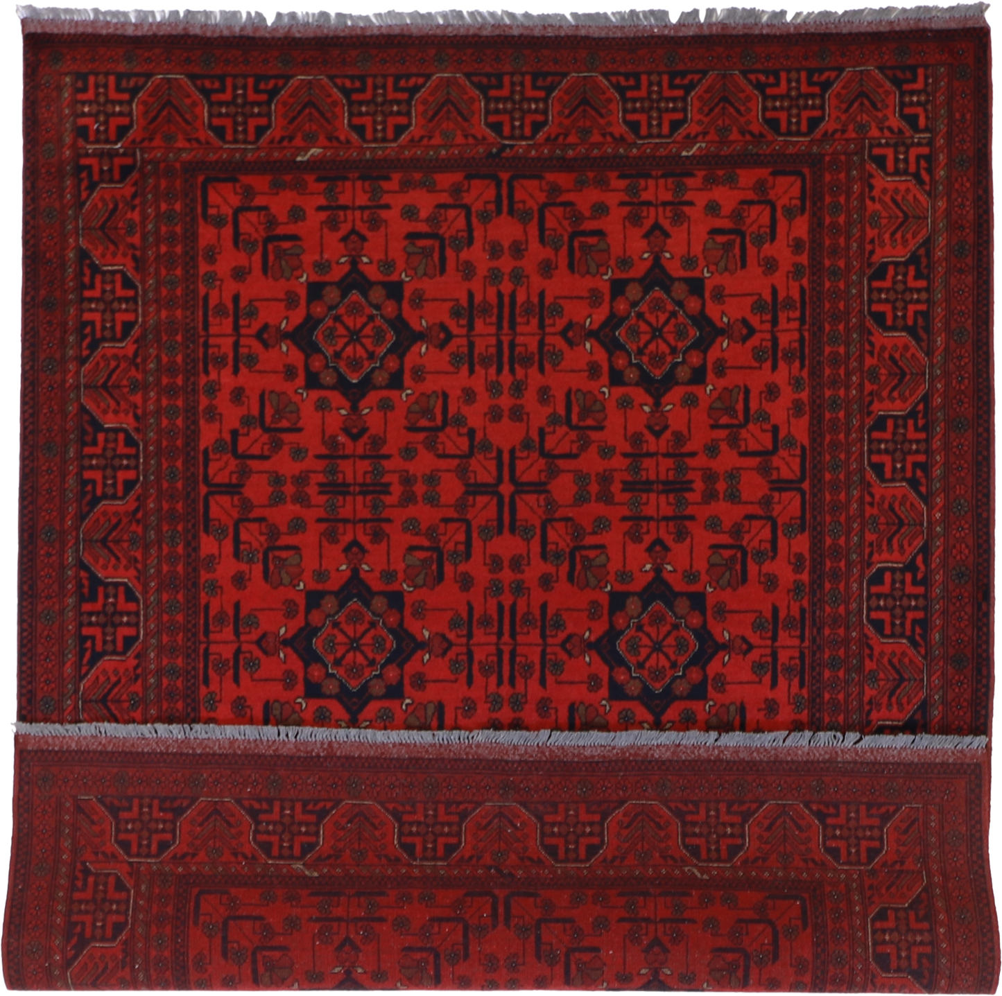 W 5.1 L 6.6 Mohamadi 100% Wool Hand-Woven Geometric Design - 54965