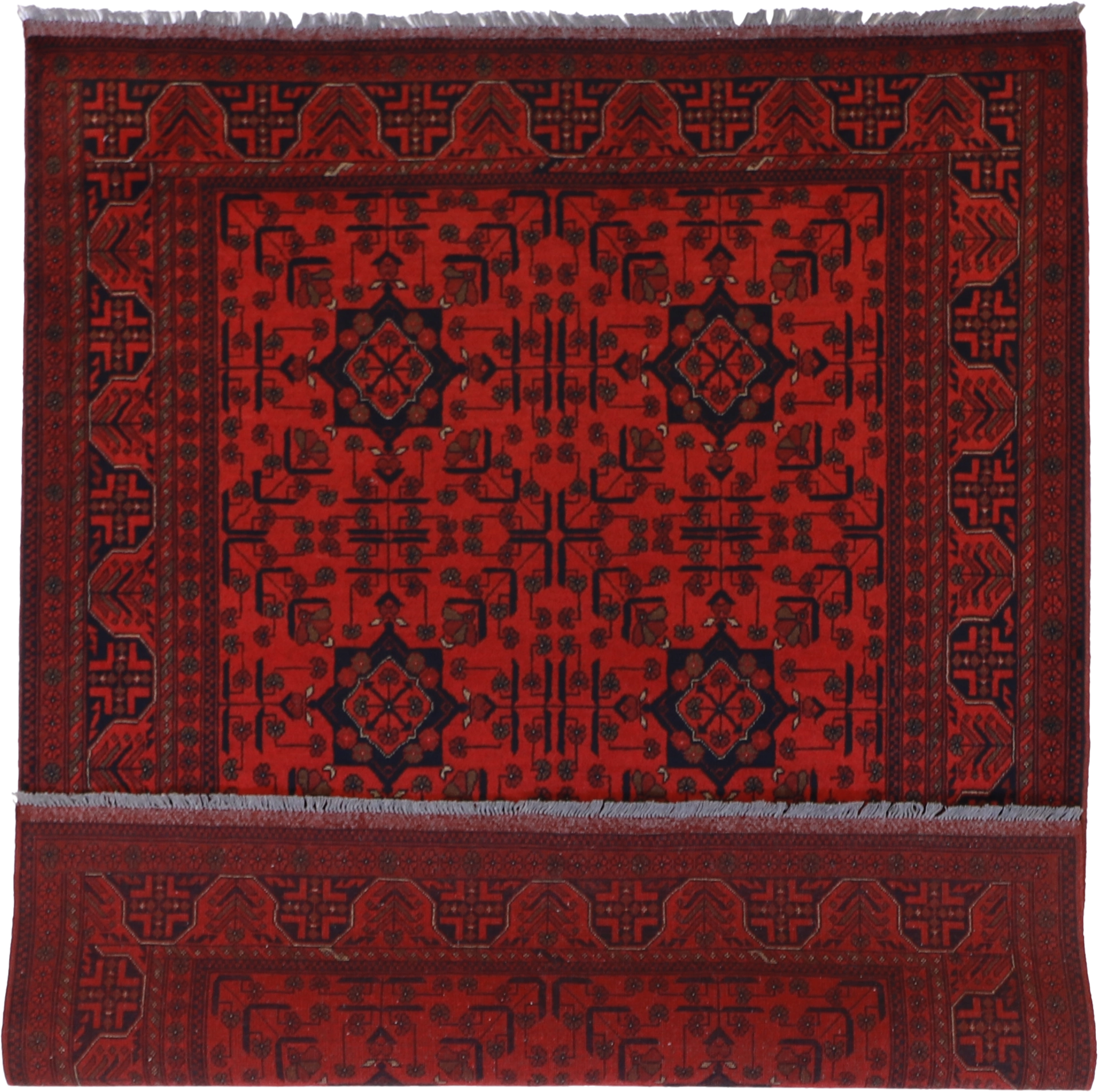 W 5.1 L 6.6 Mohamadi 100% Wool Hand-Woven Geometric Design - 54965