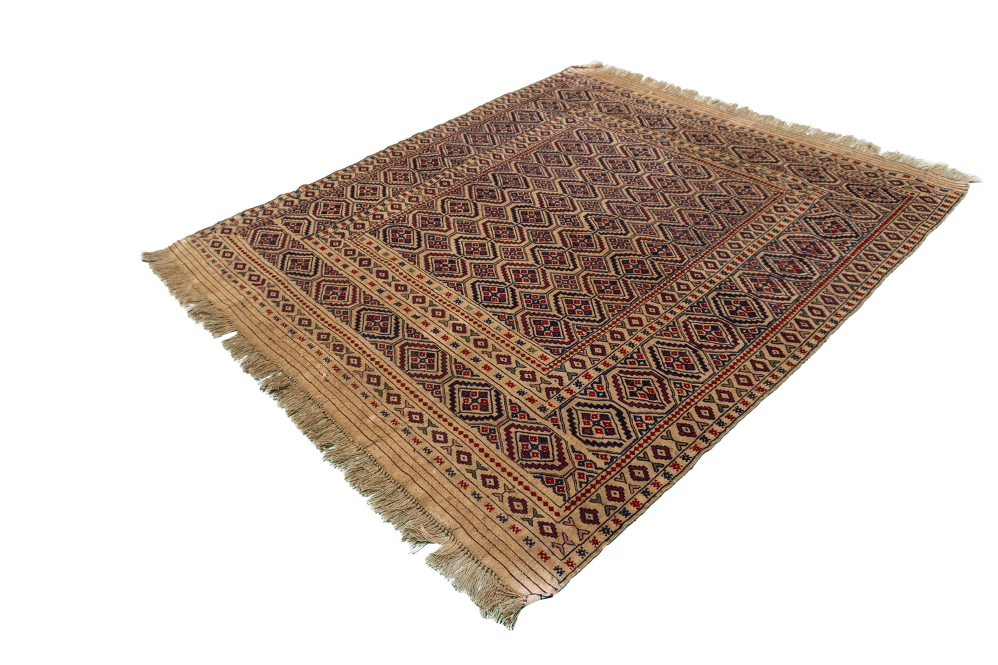 W 5 L 6.2 Seneh 100% Wool Hand-Woven Geometric Design - 55017