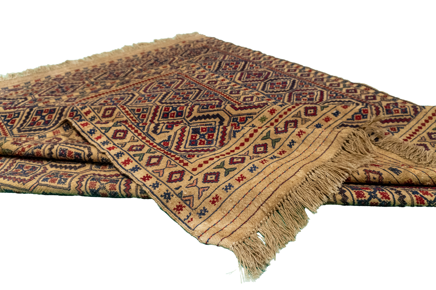 W 5 L 6.2 Seneh 100% Wool Hand-Woven Geometric Design - 55017